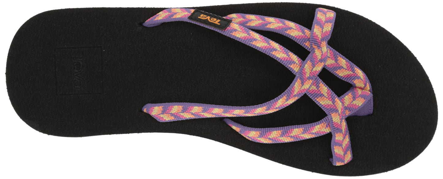 Teva Women's Olowahu Sandal, Retro Geometric Pink, 9