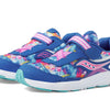 Saucony Ride 10 JR Running Shoe, Blue/Swirl, 8 Wide US Unisex Little_Kid