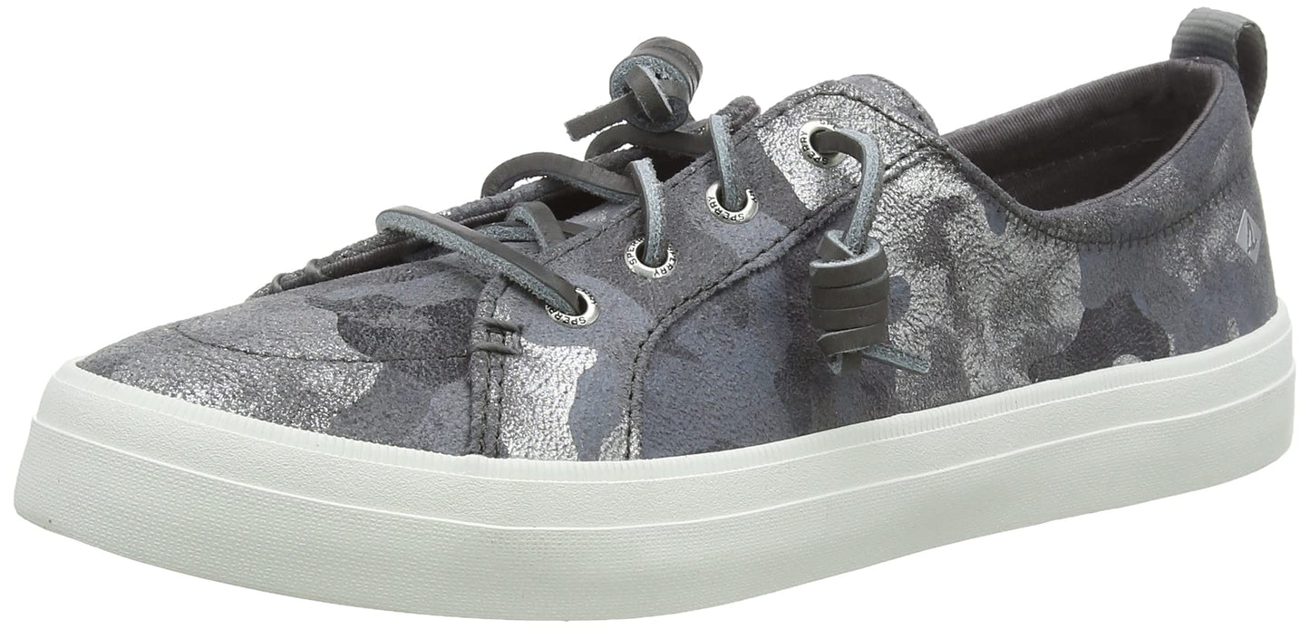 Sperry Women's Crest Vibe Sneaker, Silver CAMO, 9 Medium