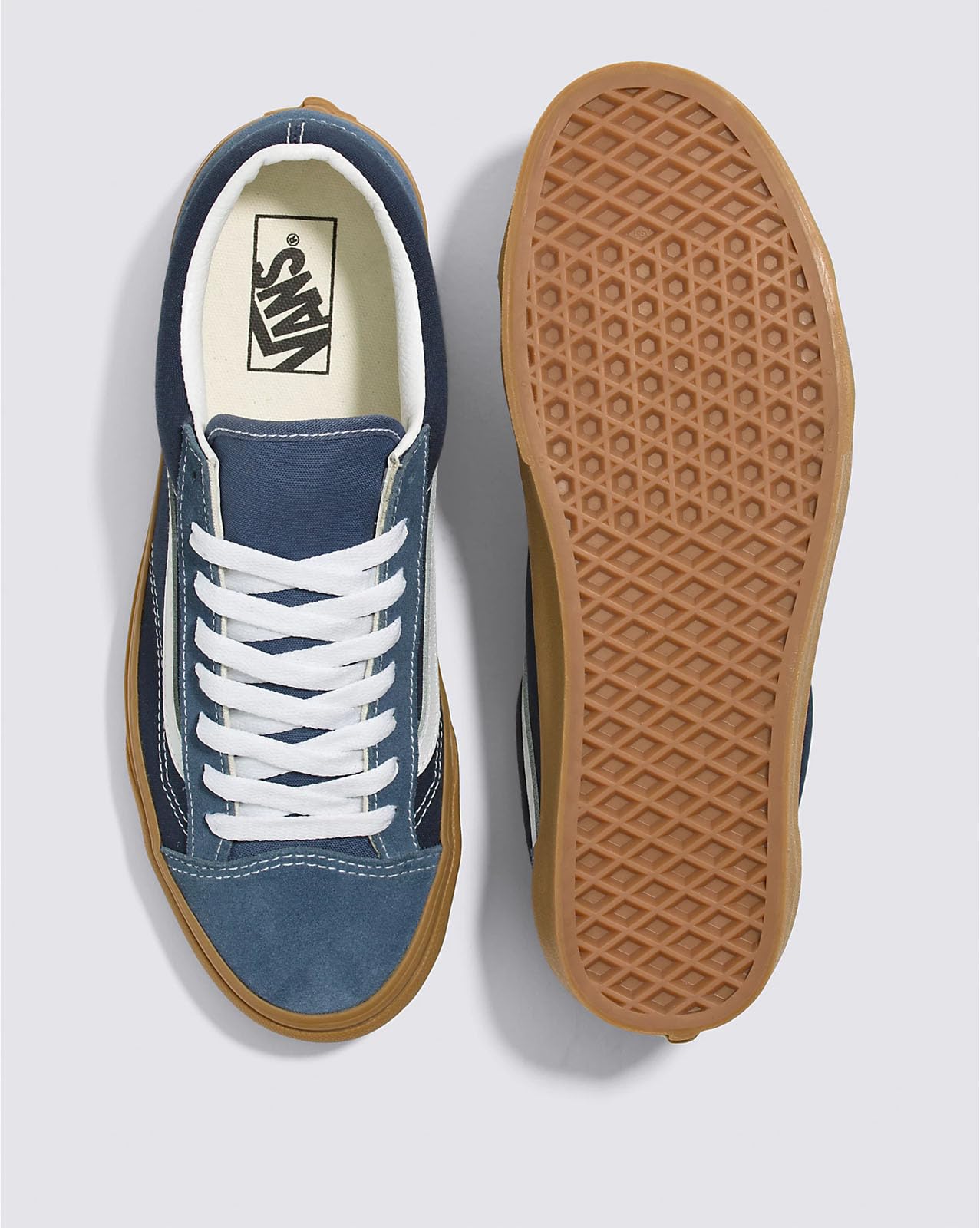 Vans - Unisex Style 36 Shoes, Color 2-Tone Navy/Gum, Size: 8 M US Mens / 9.5 M US Womens