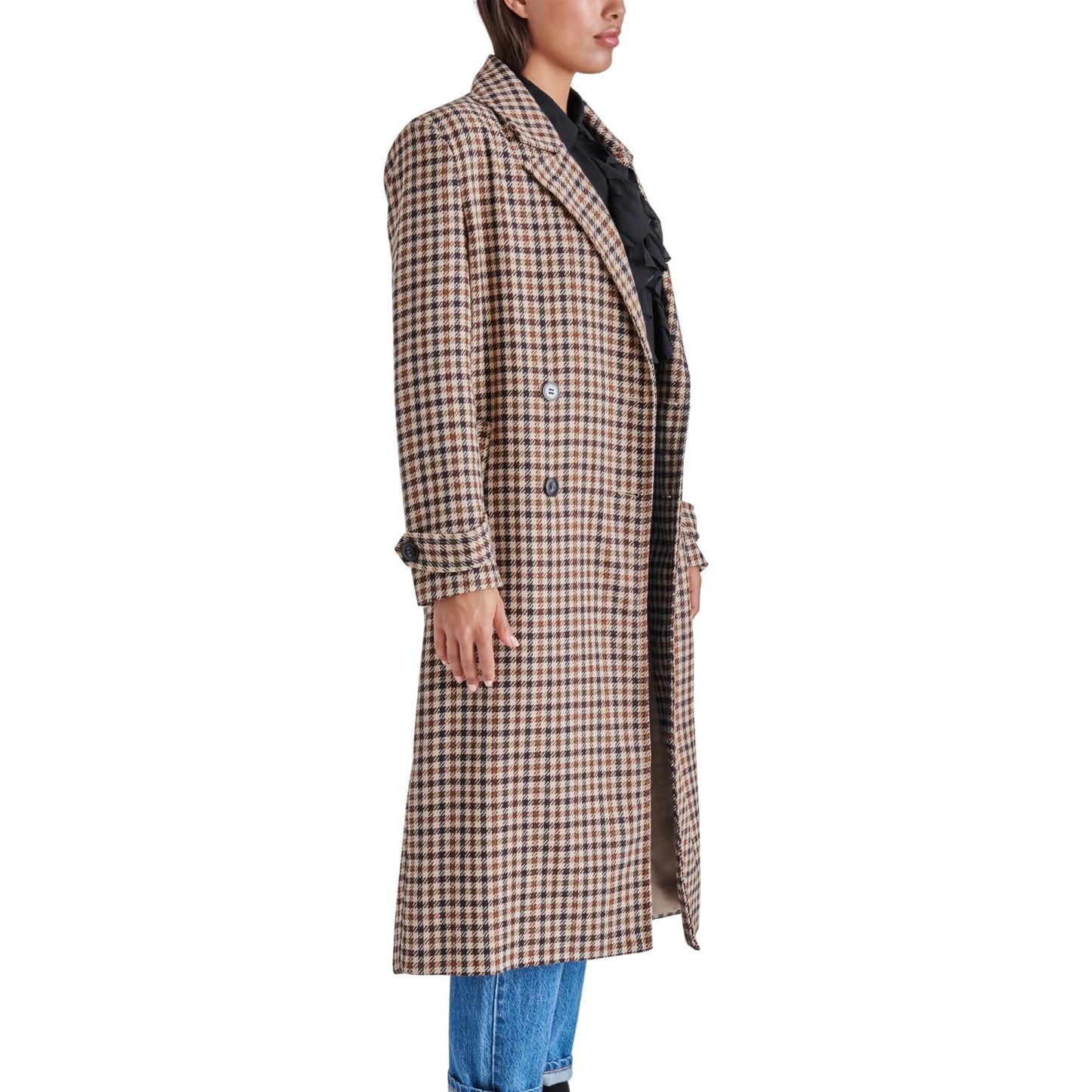 Steve Madden Apparel Women's Prince Coat, Plaid