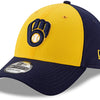 New Era Milwaukee Brewers Alt Logo Team Classic 39THIRTY Navy Stretch Fit Hat S-M
