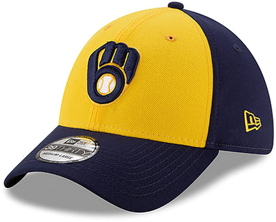New Era Milwaukee Brewers Alt Logo Team Classic 39THIRTY Navy Stretch Fit Hat S-M
