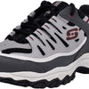 Skechers Men's Afterburn Memory Fit Lace-up Sneaker, Charcoal/Red, 10 M US