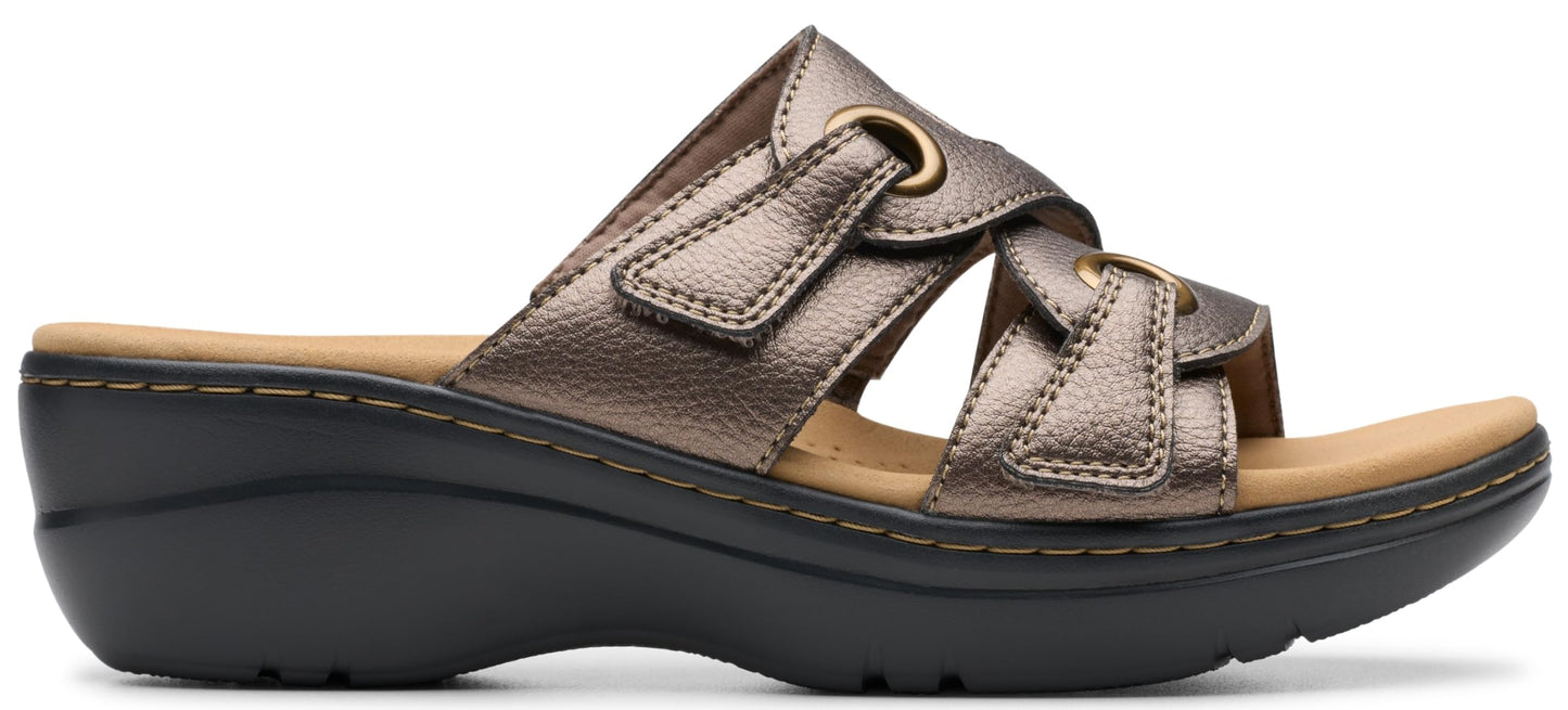 Clarks Women Merliah 2 Cove Bronze Metallic Leather 8.5 Narrow