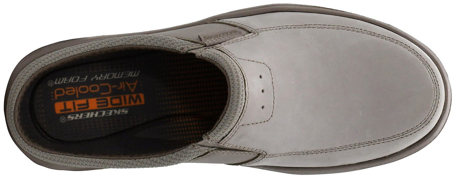 Skechers Men's Porter Vamen Slip-On Loafer, Stone, 8 M US