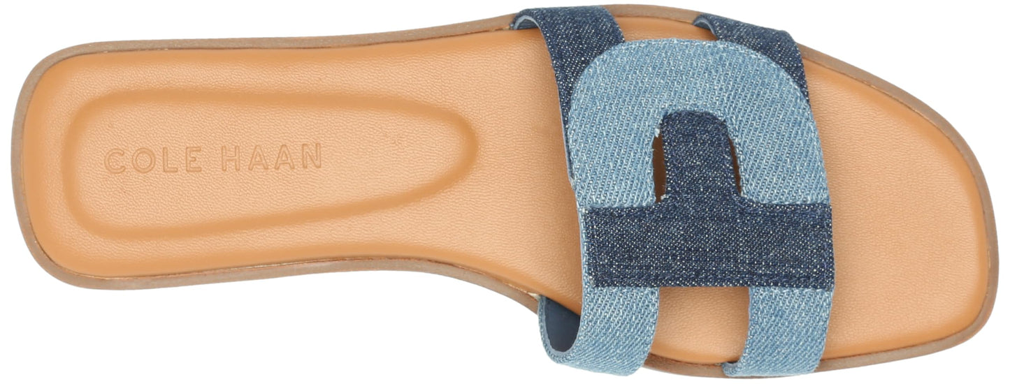 Cole Haan Womens Chrisee Sandal, Denim/Dark Denim, 7-B US