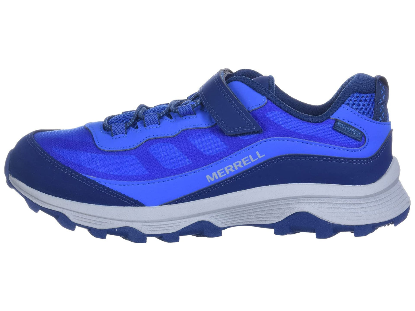 Merrell Unisex Kid's Moab Speed Low Alternative Closure Waterproof Hiking Shoe, Blue, 7 Medium