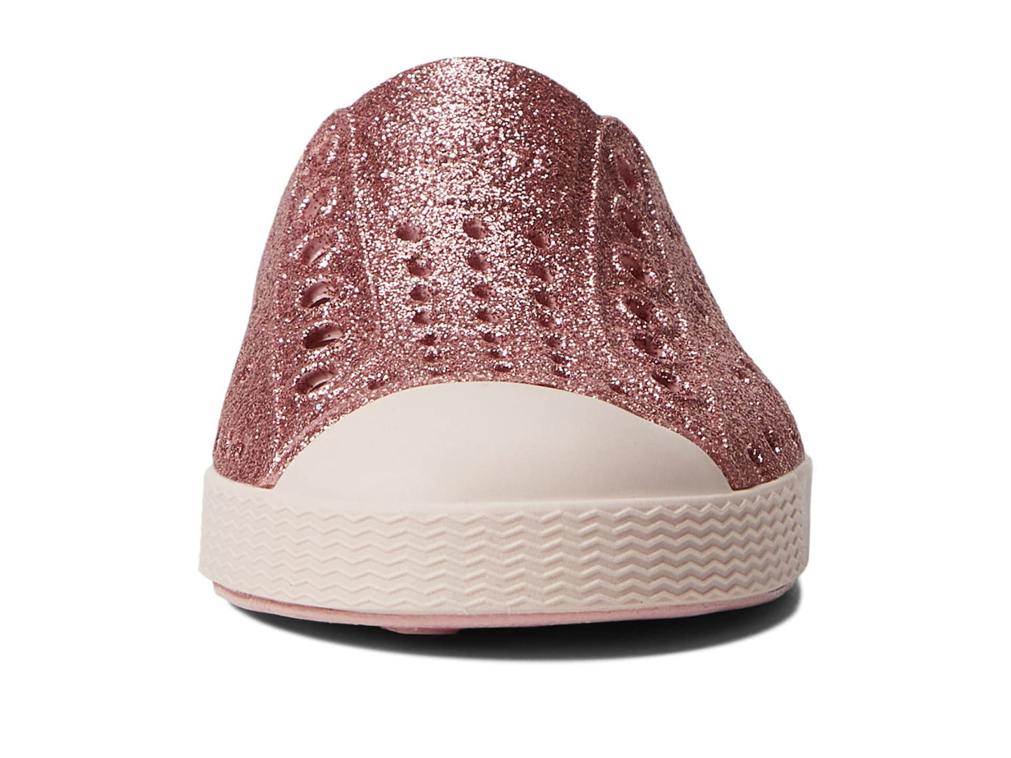 Native Shoes Girl's Jefferson Bling Glitter (Little Kid) Rose Pink Bling/Dust Pink 12 Little Kid M