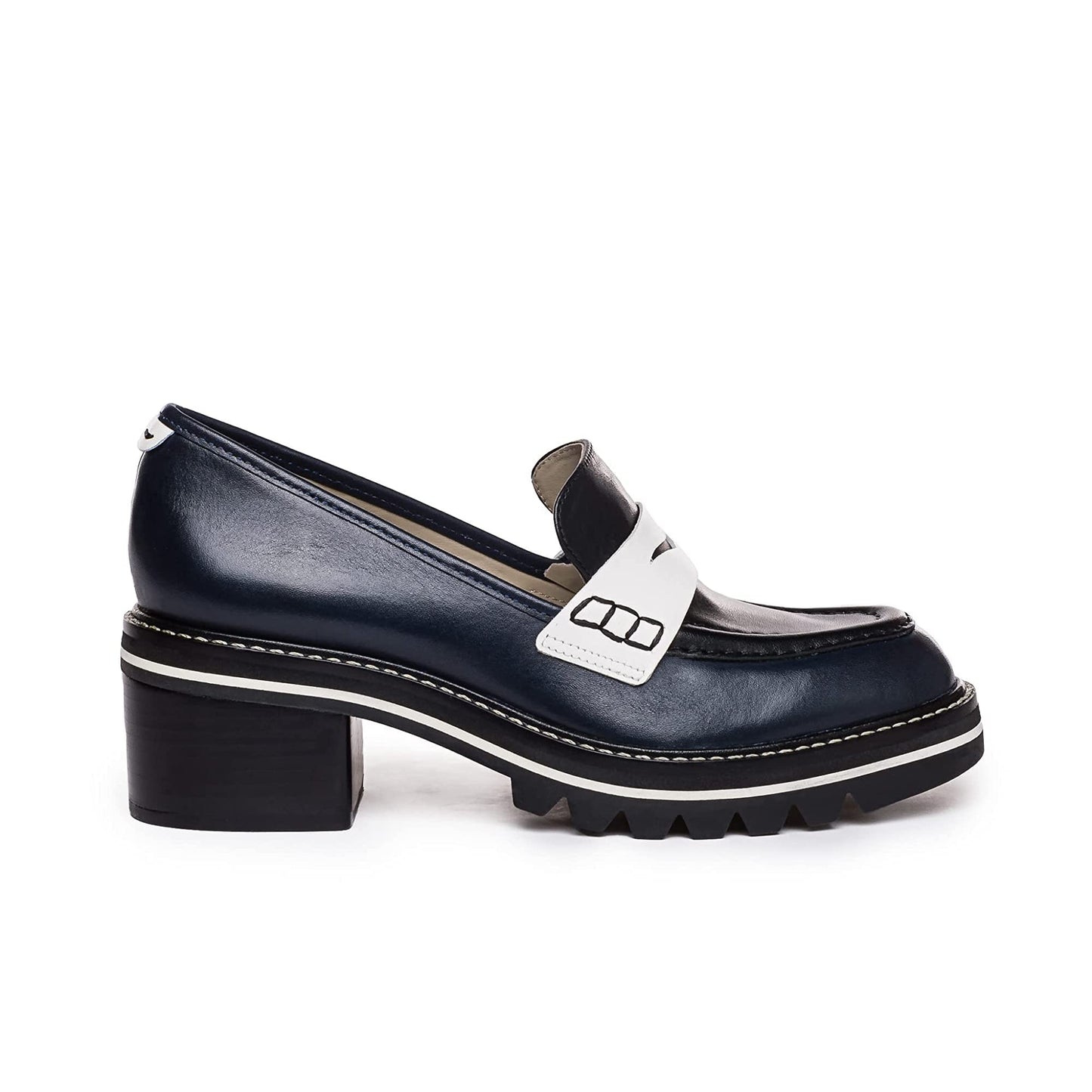 Bernardo Selma Navy Multi Antique Calf 7 M