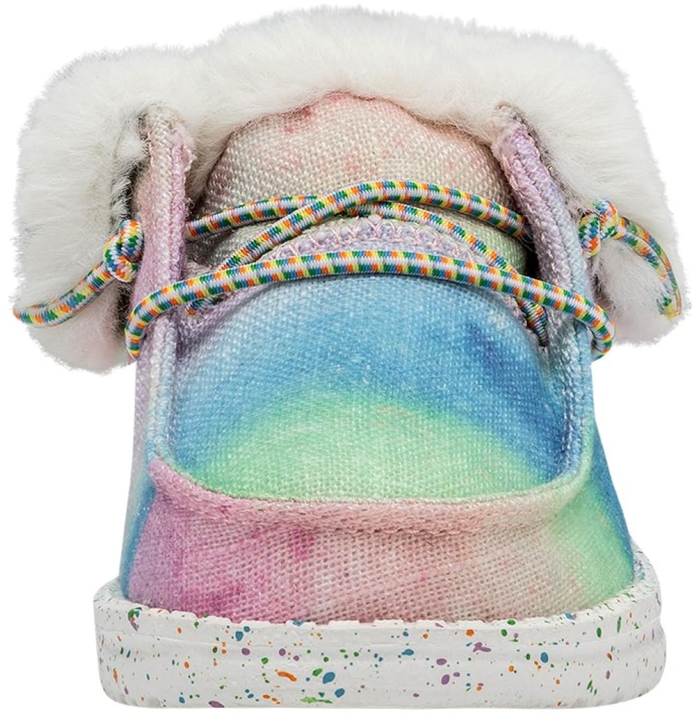 HEYDUDE Girl's Britt Toddler Rainbow Dreamer Size 8 | Girl's Shoes | Girl's Lace Up Boots | Comfortable & Light-Weight