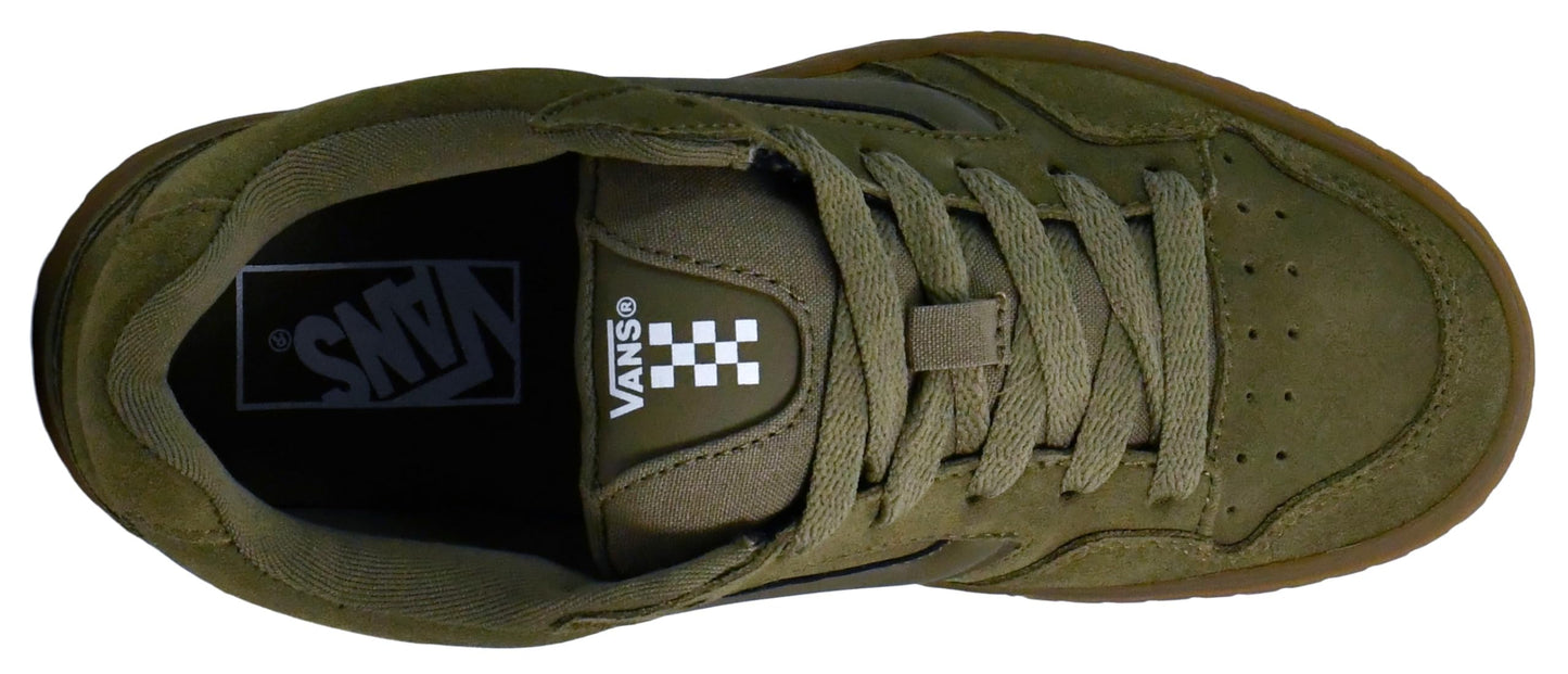 Vans Women's Caldrone Sneaker, Translucent Gum Gothic Olive, 7.5 M US