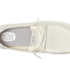 HEYDUDE Kids Wendy Eyelet Lace (Little Kid/Big Kid) - Shoes for Kids - Canvas Upper - Cotton Lining White 5 Big Kid M