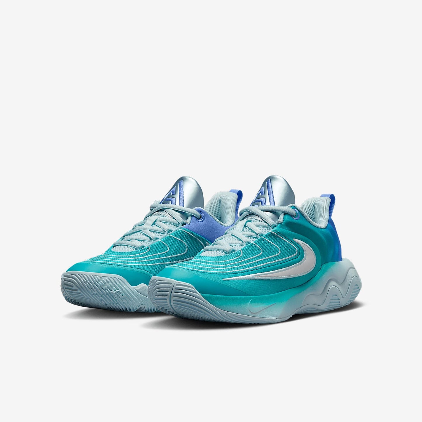 Giannis Immortality 4 Big Kids' Basketball Shoes (FZ6734-300, Dusty Cactus/Royal Pulse/Green Frost/White) Size 5.5