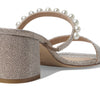 Stuart Weitzman Goldie 60 Block Slide Poudre 9.5 B