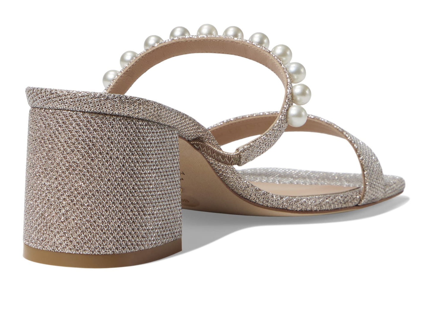 Stuart Weitzman Goldie 60 Block Slide Poudre 9.5 B