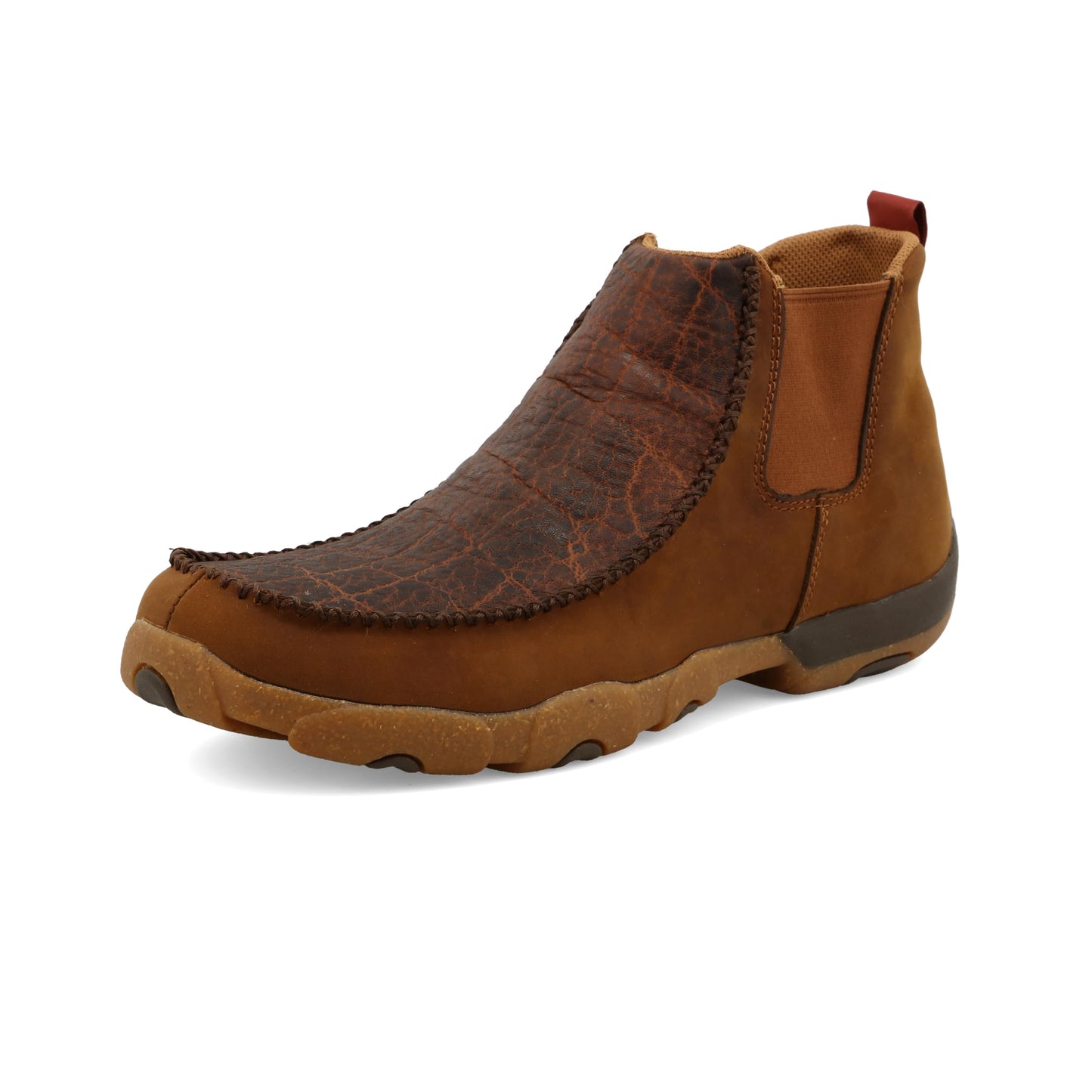Twisted X Men's 4" Chelsea Driving Moc, Moc Toe with CellSole, Tan & Spice, 9.5 M