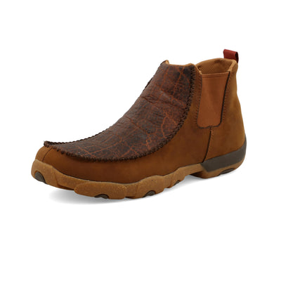 Twisted X Men's 4" Chelsea Driving Moc, Moc Toe with CellSole, Tan & Spice, 9.5 M