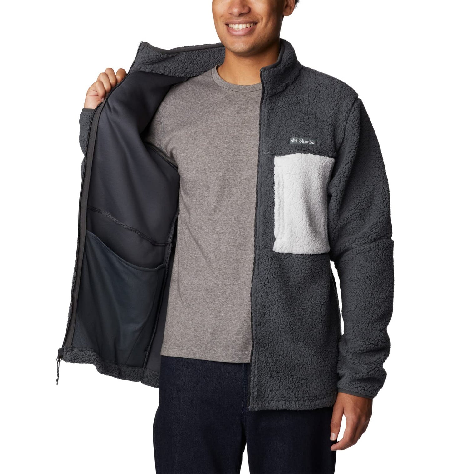 Columbia Men's Mountainside Heavyweight Fleece, Shark, X-Large Black
