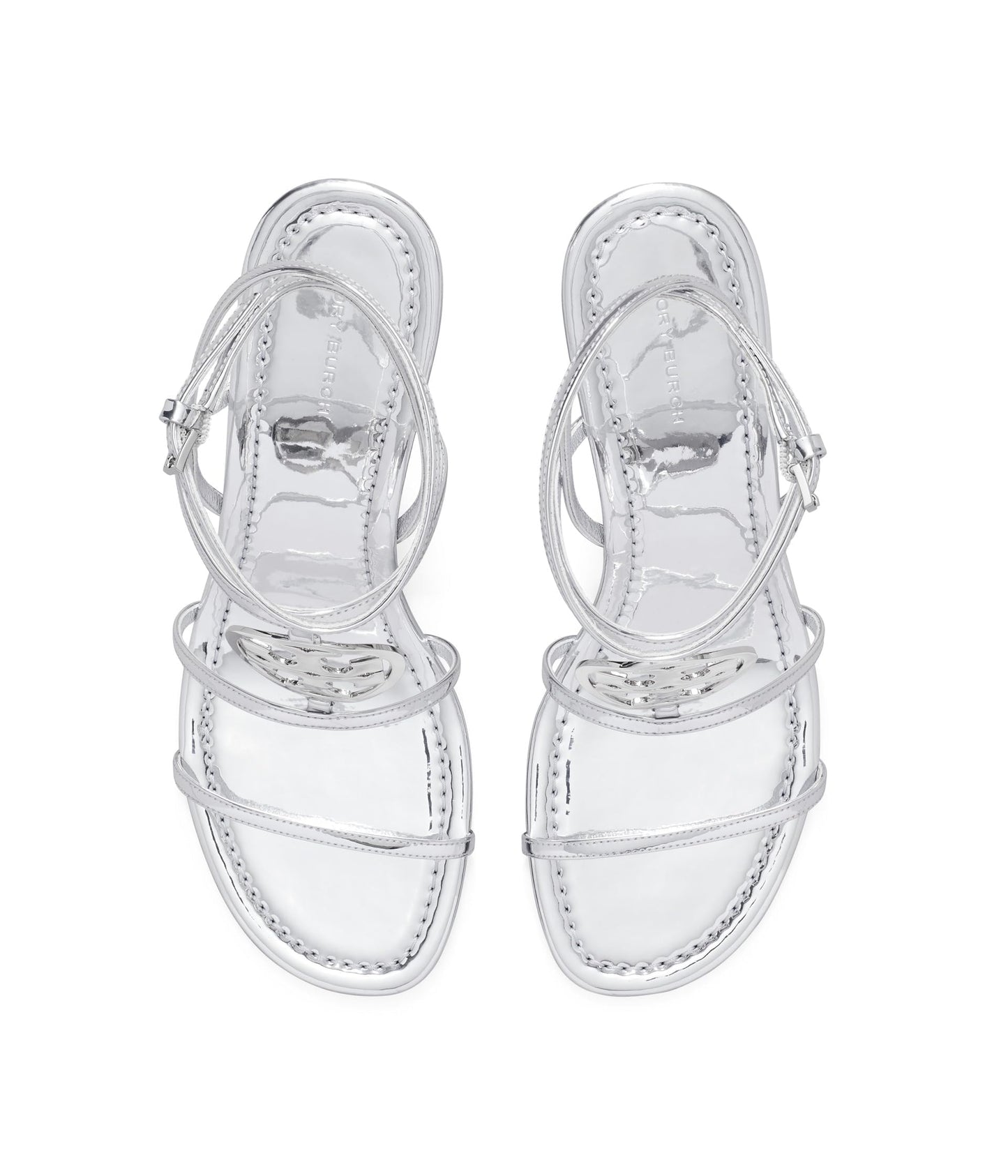 Tory Burch Women's 85 mm Capri Miller Wedge Argento/Silver 7.5 Medium