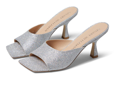 Stuart Weitzman Tia 75 Slide Sandal Crystal 9 B