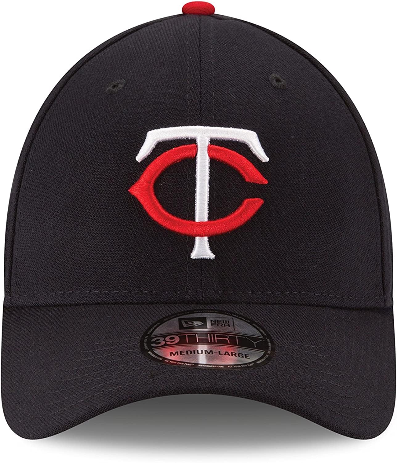 New Era MLB 39Thirty Team Classic Stretch Flex Fit Team Color Primary Logo Primary Logo Baseball Cap Hat - Minnesota Twins Navy - Medium-Large