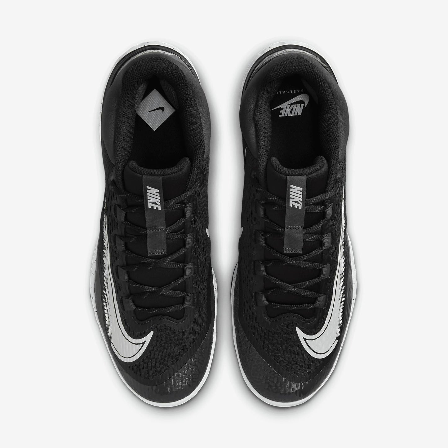 Nike Alpha Huarache Elite 4 Low MCS Men's Baseball Cleats (FD6221-003, Black/Dark Smoke Grey/White) Size 8