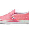 Vans Kids Unisex Slip-On V (Infant/Toddler) Glitter Pink 7 Toddler M