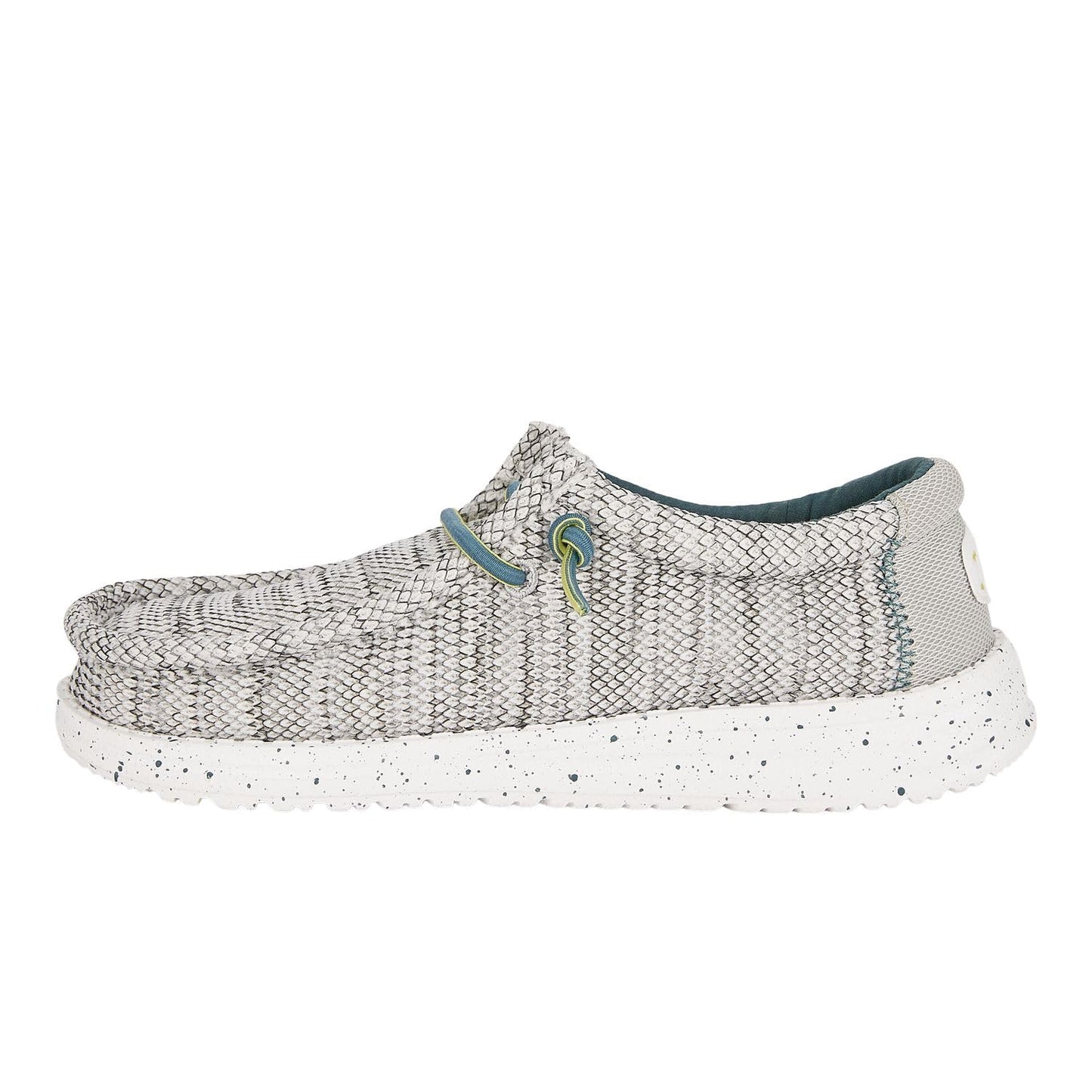 HEYDUDE Boy's Wally Heathered Mesh Charcoal Size 12 | Youth's Shoes | Youth Slip-on Loafers | Comfortable & Light-Weight