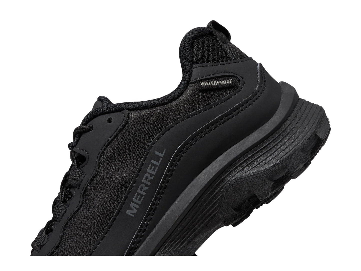 Merrell Boy's Moab Speed Low Waterproof (Toddler/Little Kid/Big Kid) Triple Black 6.5 Big Kid M