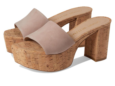 Stuart Weitzman Squarehigh Platform 95 Slide Dolce 9 B