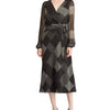 LAUREN RALPH LAUREN Womens Franny Patchwork Faux Wrap Cocktail Dress Black 2