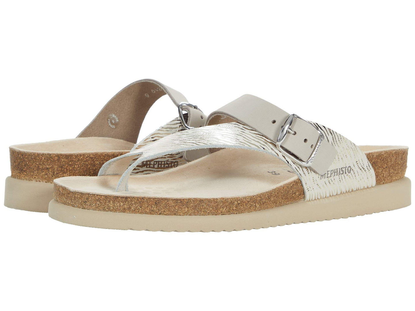Mephisto Women's Helen Mix Sandal, Fog Zebra, 10