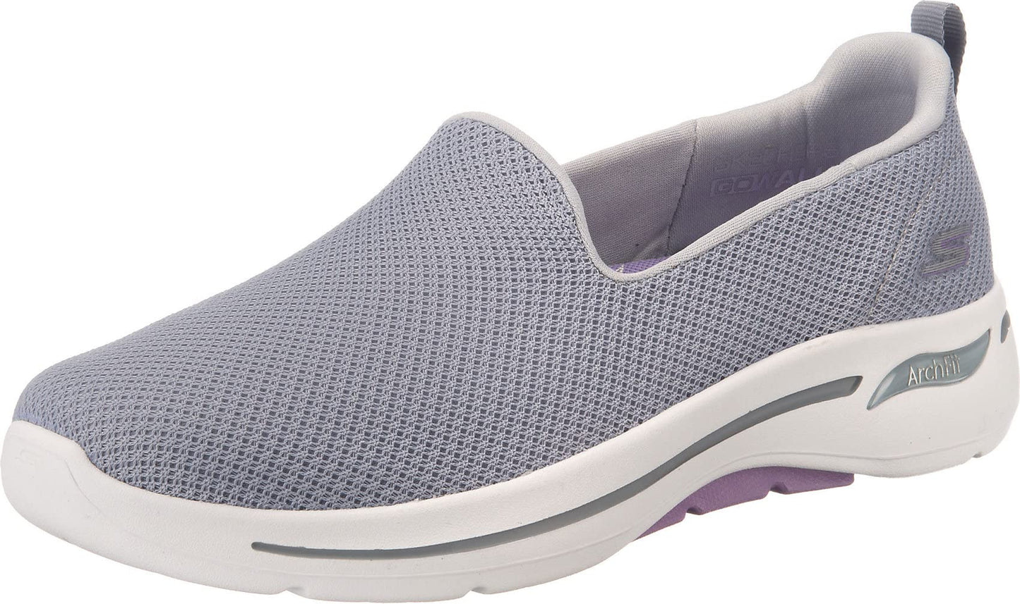 Skechers Women's Go Walk Arch Fit - Grateful, Gray/Lavender, 10