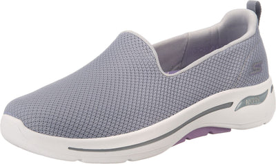 Skechers Women's Go Walk Arch Fit - Grateful, Gray/Lavender, 10