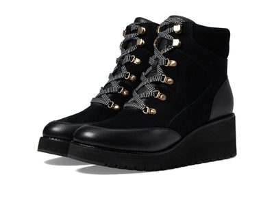 Cole Haan Women's Zerogrand City Wedge Hiker Ankle Boot, Black/Black Waterproof, 8 Wide