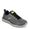 Skechers Men's Skechers Men's Track Moulton, Charcoal/Black, 12 Wide
