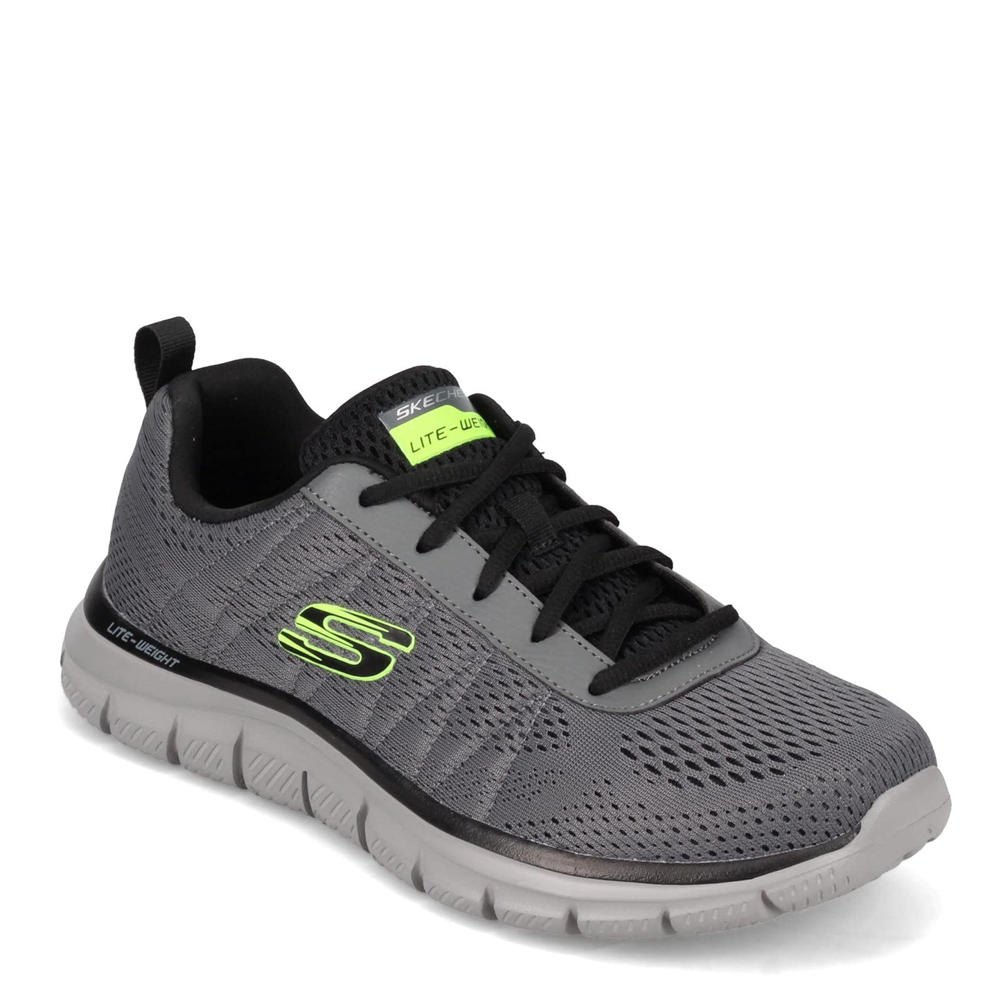 Skechers Men's Skechers Men's Track Moulton, Charcoal/Black, 12 Wide