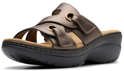 Clarks Women Merliah 2 Cove Bronze Metallic Leather 8.5 Narrow