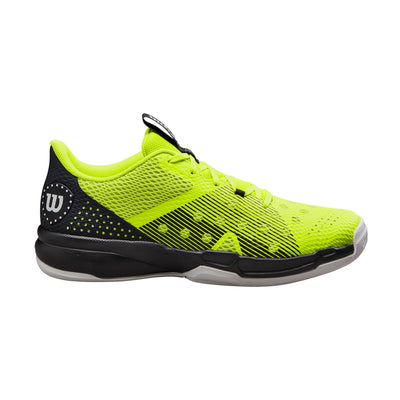 Wilson Men's Hurakn Team Tennis Shoe, Safety Yelllow Black, 12
