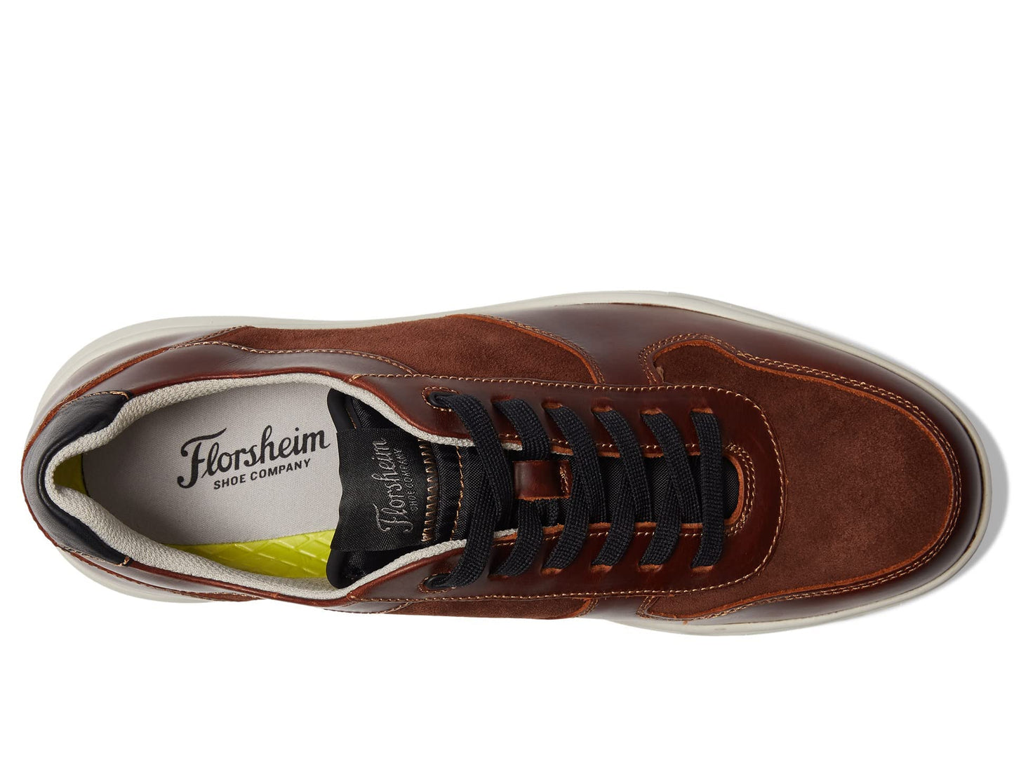 Florsheim Heist 6-Eye Lace-Up Sneaker Cognac Smooth/Cognac Suede/Black Smooth 11 M (D)
