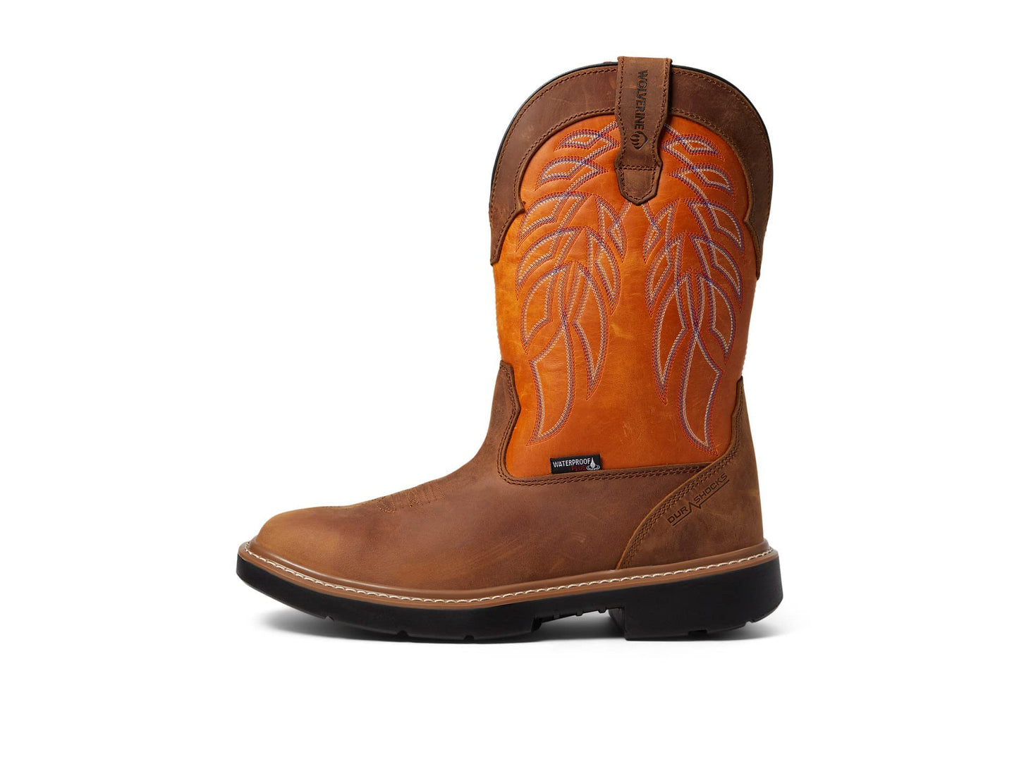 Wolverine Men's Rancher DuraShocks CarbonMax Wellington Western Boot, Yellow/Orange, 10