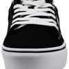 Vans Women's Seldan Platform Sneaker, Canvas Black/White, 8 M US