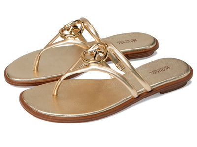 Michael Kors Hampton Flat Sandal Pale Gold 8 M