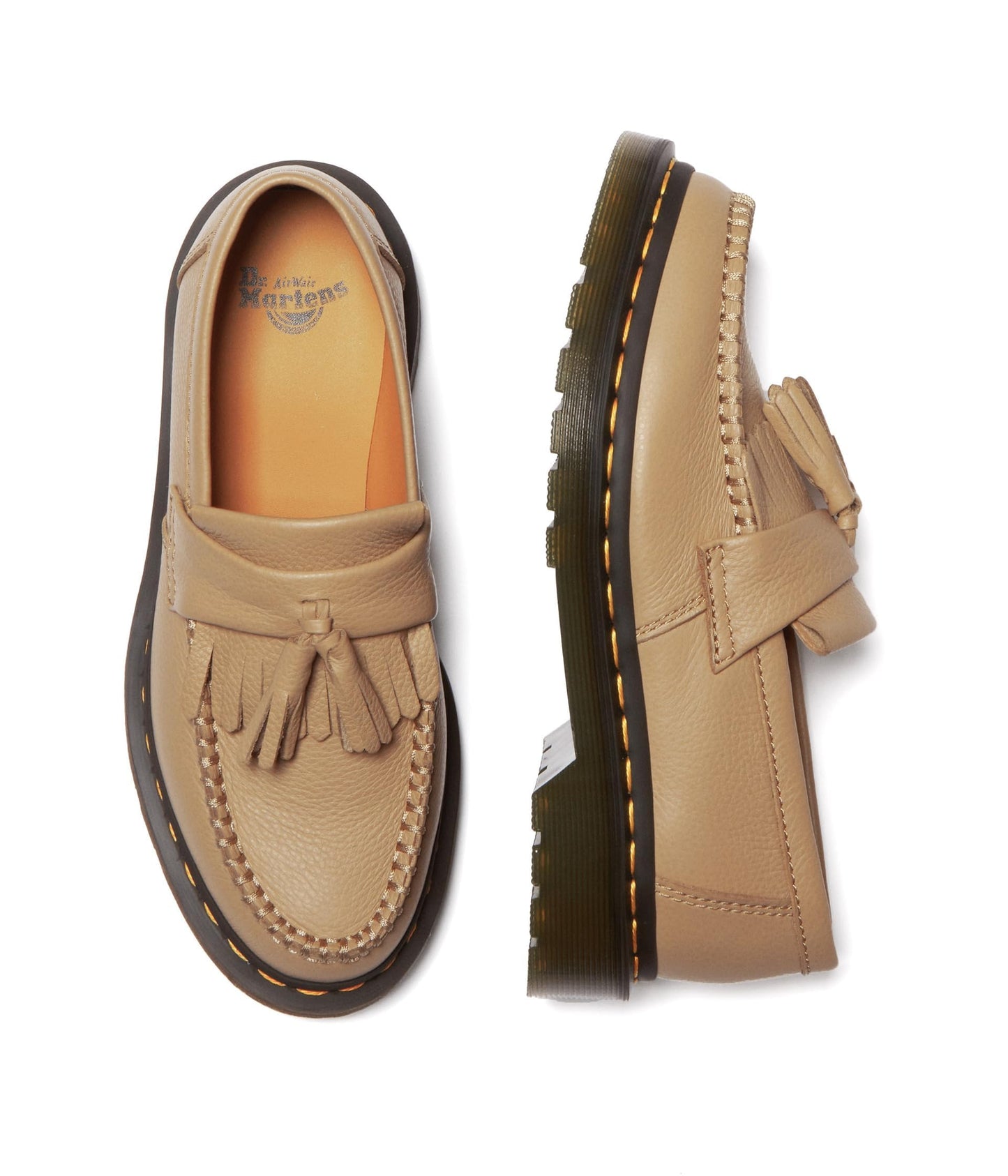 Dr. Martens Adrian - Sandals for Women - Leather Upper - PVC and EVA Midsole - PVC Outsole - EVA Foam Footbed Savannah Tan UK 4 (US Women's 6) M