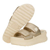 HEYDUDE Delray Slide Classic - Sandals for Women - Textile and Synthetic Upper - Cotton Lining - EVA Outsole Champagne 12 M