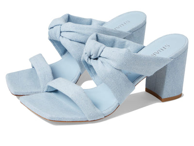 Stuart Weitzman Playa 75 Knot Block Slide Light 7 B