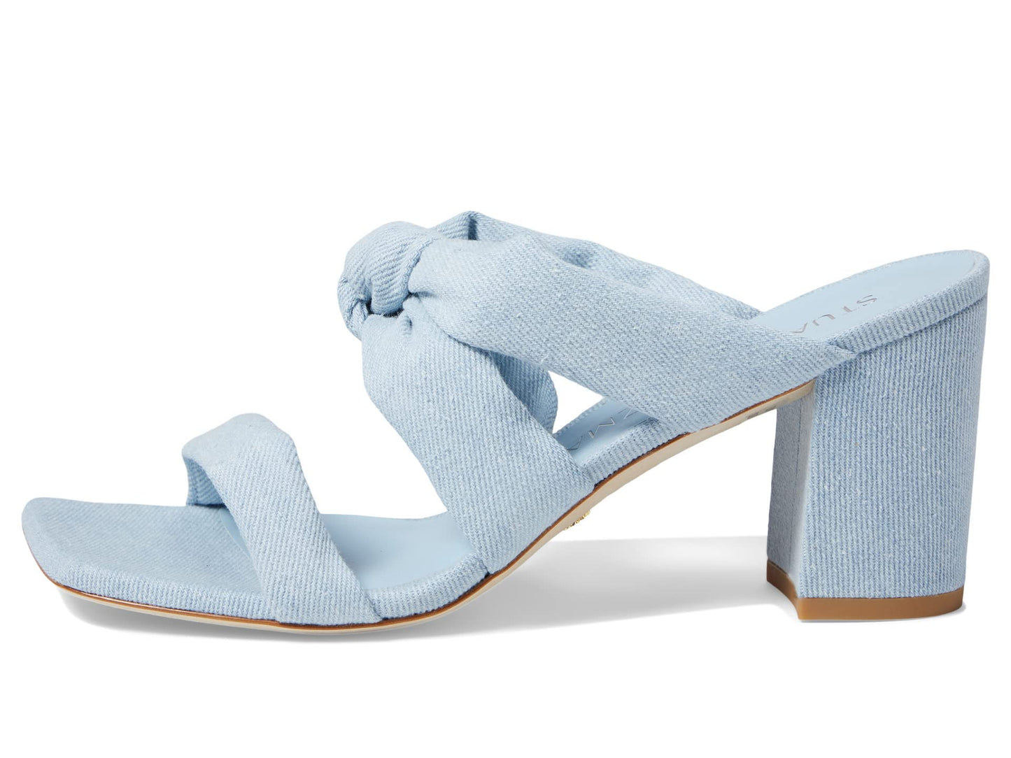 Stuart Weitzman Playa 75 Knot Block Slide Light 7 B