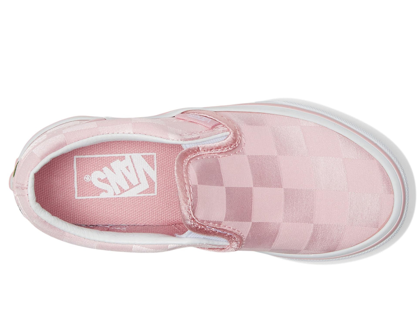 Vans Unisex Classic Slip-On Little Kid Satin Rose Pink/White 1.5 Medium