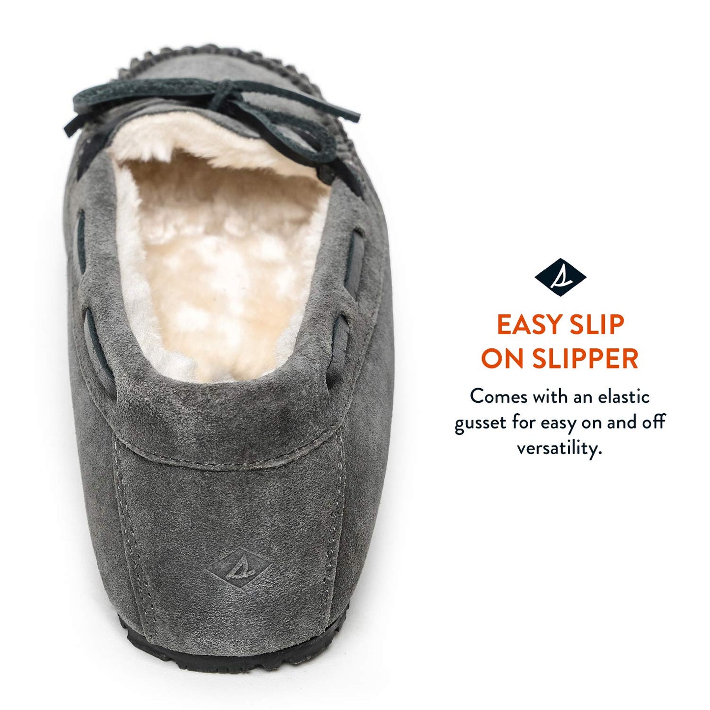 Sperry Women's Junior Trapper Lace-Up Slippers, Ash Grey, 9 M US